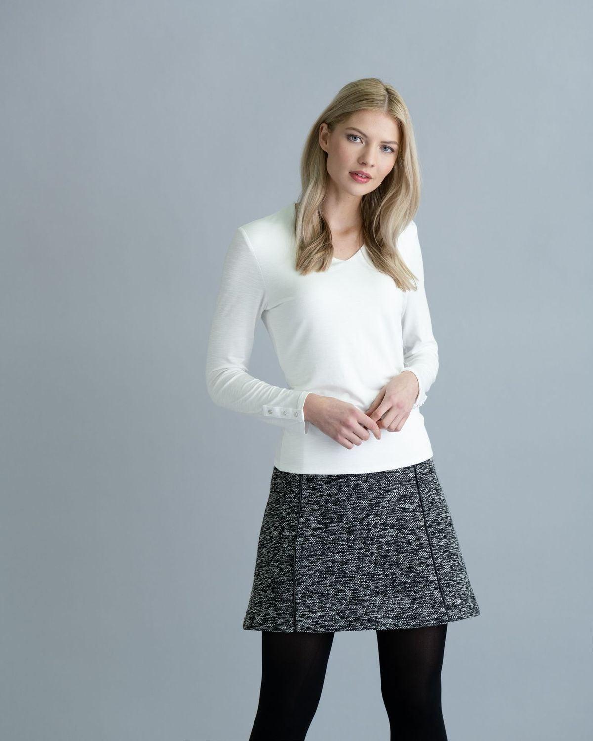 MARBLE SOFT V NECK TOP M6402 PAPRIKA freeshipping - Solitaire Fashions Darwen