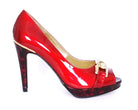 SOLITAIRE RED PATENT COURT SHOE freeshipping - Solitaire Fashions Darwen