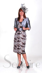 CARINA DRESS & SHRUG JACKET WEDDING SUIT freeshipping - Solitaire Fashions Darwen
