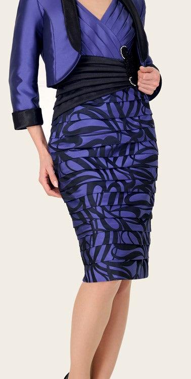 DRESS CODE CUMMERBUND DETAIL DRESS & JACKET freeshipping - Solitaire Fashions Darwen