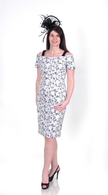 DRESS CODE OFF THE SHOULDER DRESS & JACKET freeshipping - Solitaire Fashions Darwen