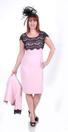 DRESS CODE LACE ENHANCED DRESS WITH WAIST LENGTH JACKET freeshipping - Solitaire Fashions Darwen