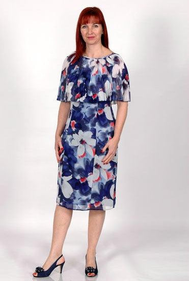 GINA BACCONI DRESS & CAPE freeshipping - Solitaire Fashions Darwen