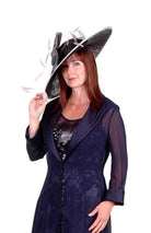 L’ATELIER EMBROIDERED DRESS & & LONG VOILE COAT freeshipping - Solitaire Fashions Darwen