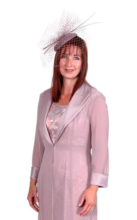 L’ATELIER EMBROIDERED DRESS & & LONG VOILE COAT freeshipping - Solitaire Fashions Darwen