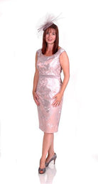 L’ATELIER EMBROIDERED DRESS & & LONG VOILE COAT freeshipping - Solitaire Fashions Darwen