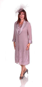 L’ATELIER EMBROIDERED DRESS & & LONG VOILE COAT freeshipping - Solitaire Fashions Darwen