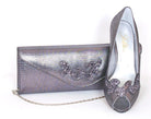SOLITAIRE GREY METALLIC EFFECT COURT SHOE freeshipping - Solitaire Fashions Darwen