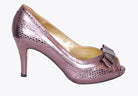 SOLITAIRE PEWTER METALLIC EFFECT COURT SHOE freeshipping - Solitaire Fashions Darwen