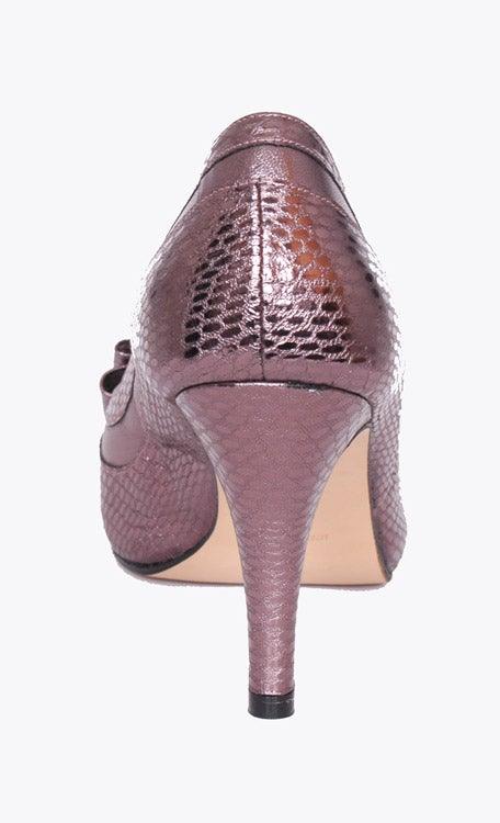 SOLITAIRE PEWTER METALLIC EFFECT COURT SHOE freeshipping - Solitaire Fashions Darwen