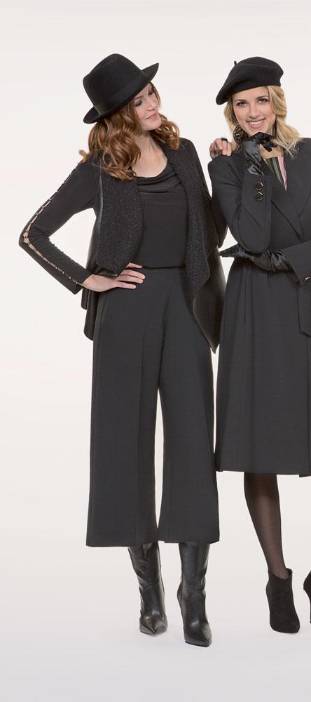 MICHAELA LOUISA BLACK CULOTTES freeshipping - Solitaire Fashions Darwen