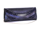 SOLITAIRE PATENT NAVY CLUTCH BAG freeshipping - Solitaire Fashions Darwen