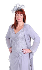 VENI INFANTINO DRESS & VOILE WATERFALL COAT freeshipping - Solitaire Fashions Darwen