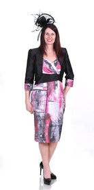 VENI INFANTINO MOCK CROSSOVER BODICE DRESS & JACKET freeshipping - Solitaire Fashions Darwen