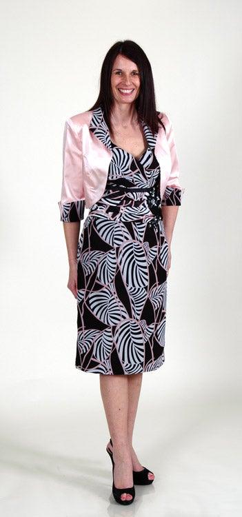 ZEILA CAP SLEEVE DRESS & JACKET freeshipping - Solitaire Fashions Darwen