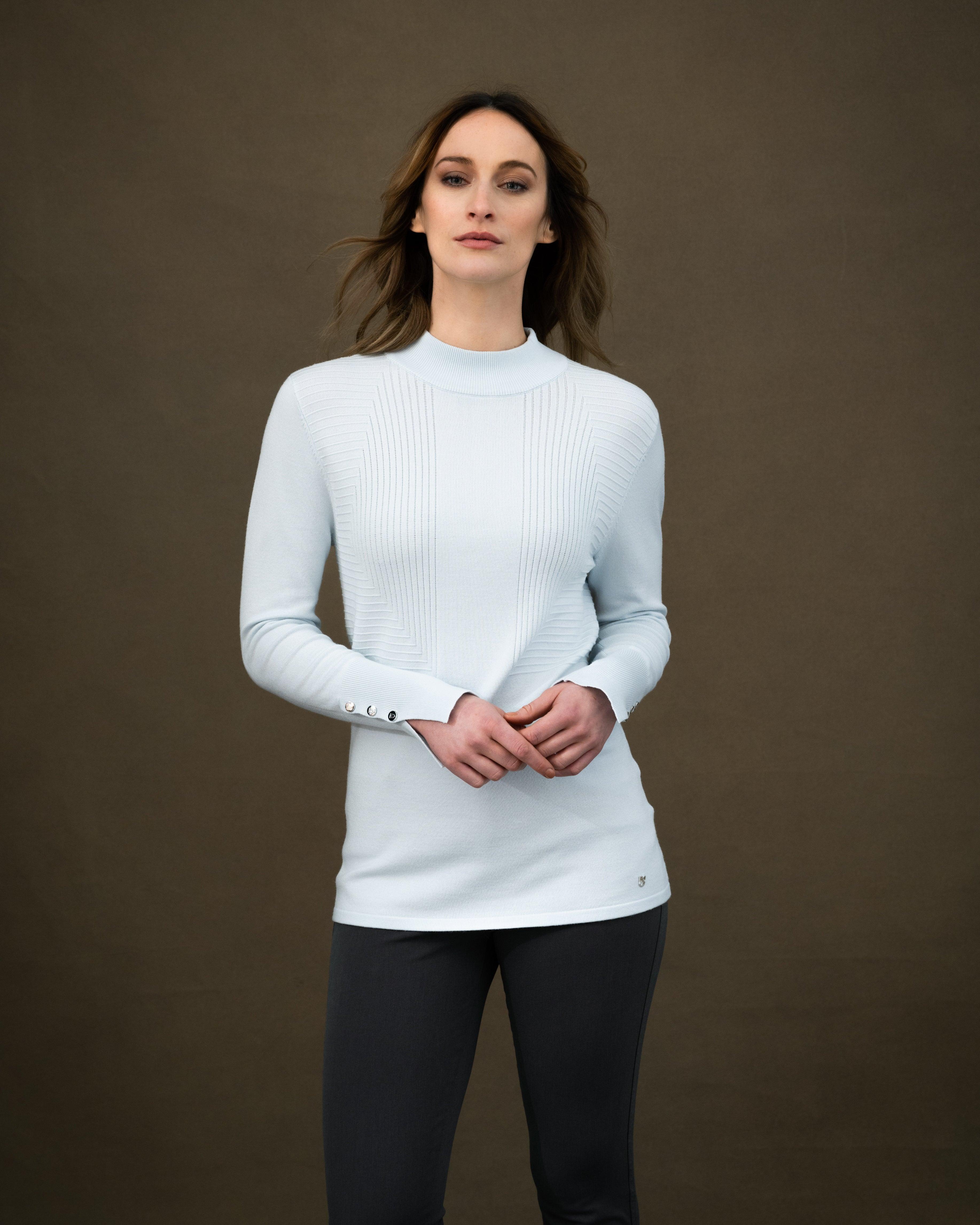 Marble Rib Knit Sweater M6315 freeshipping - Solitaire Fashions Darwen