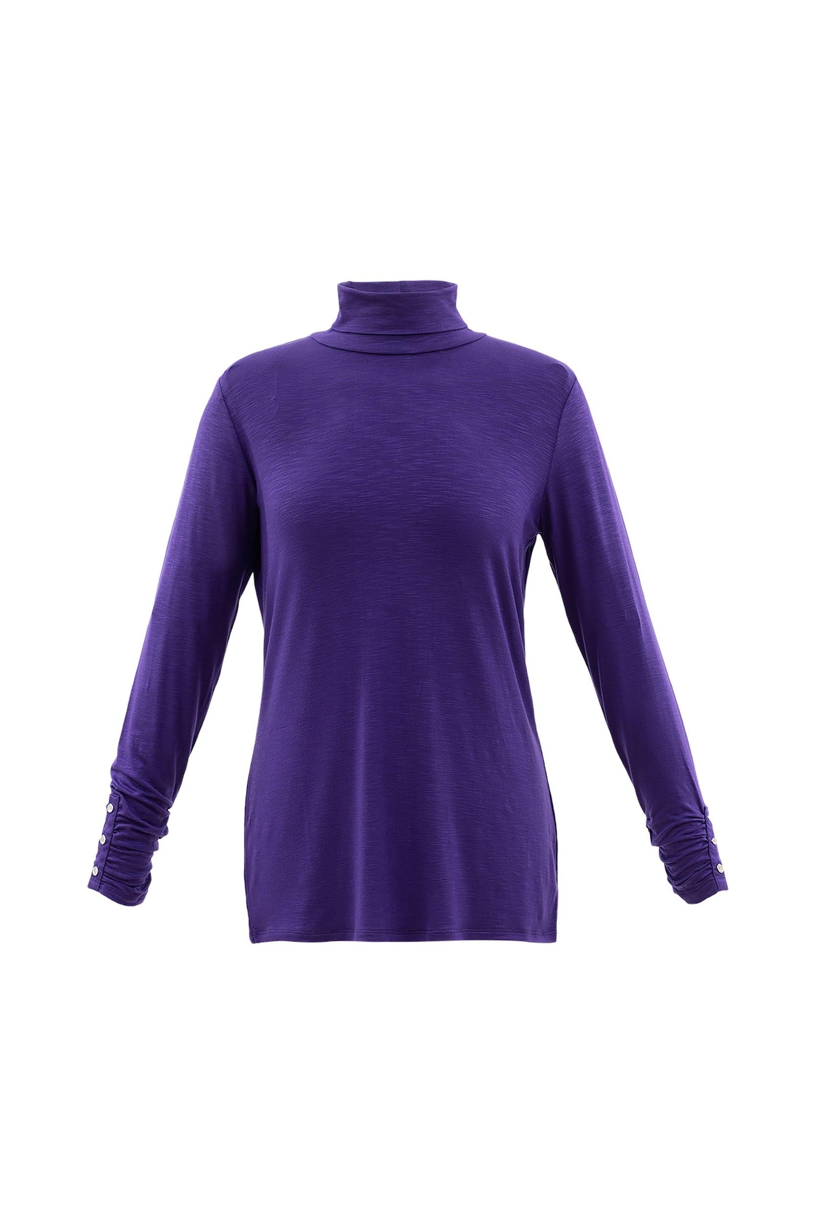 MARBLE SILKY KNIT TOP 5930 PURPLE freeshipping - Solitaire Fashions Darwen
