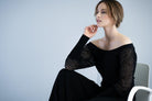 Marble Classic knitted sweater M6324 Black freeshipping - Solitaire Fashions Darwen