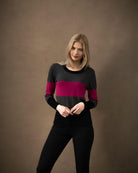 MARBLE THREE COLOUR WAY CLASSIC SWEATER M6325 freeshipping - Solitaire Fashions Darwen