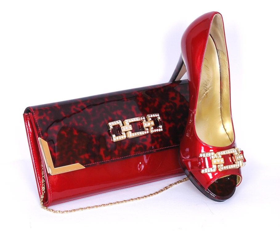 SOLITAIRE RED PATENT COURT SHOE freeshipping - Solitaire Fashions Darwen