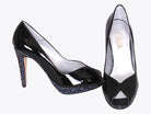 SOLITAIRE SPARKLE PLATFORM & HEEL COURT SHOE freeshipping - Solitaire Fashions Darwen