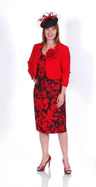 CONDICI CAP SLEEVE DRESS & CONTRASTING JACKET freeshipping - Solitaire Fashions Darwen