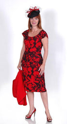 CONDICI CAP SLEEVE DRESS & CONTRASTING JACKET freeshipping - Solitaire Fashions Darwen