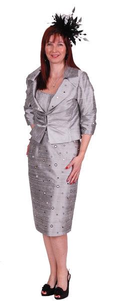CONDICI LUXURY SILK DRESS & JACKET WEDDING SUIT freeshipping - Solitaire Fashions Darwen