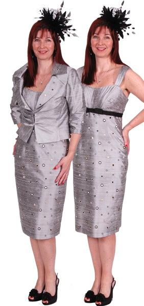 CONDICI LUXURY SILK DRESS & JACKET WEDDING SUIT freeshipping - Solitaire Fashions Darwen