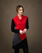 MARBLE THREE COLOUR WAY TUNIC M6355 PAPRIKA freeshipping - Solitaire Fashions Darwen