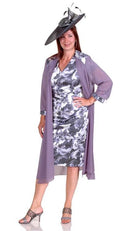 DRESSED UP VOILE COAT WITH PRINT DRESS freeshipping - Solitaire Fashions Darwen