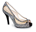 LUNAR BLACK DIAMANTE & PERSPEX SHOE freeshipping - Solitaire Fashions Darwen