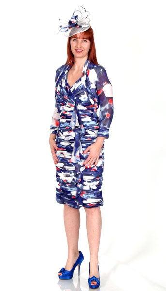 GINA BACCONI OCCASION WEAR DRESS & SHRUG freeshipping - Solitaire Fashions Darwen