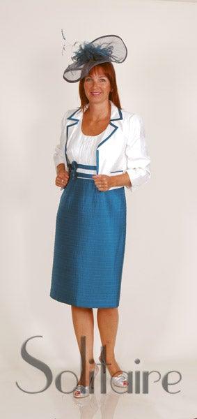 GOLD DRESS & JACKET DUAL TONE WEDDING SUIT freeshipping - Solitaire Fashions Darwen