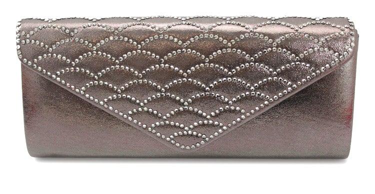 LUNAR STONE ENCRUSTED CLUTCH BAG freeshipping - Solitaire Fashions Darwen