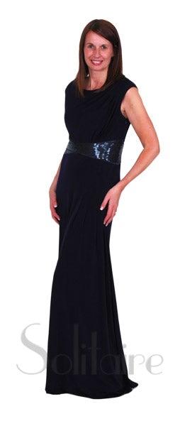 MASCARA SLEEVELESS EVENING GOWN freeshipping - Solitaire Fashions Darwen