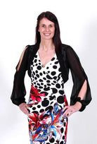 MICHAELA LOUISA SHEER CHIFFON SHRUG freeshipping - Solitaire Fashions Darwen