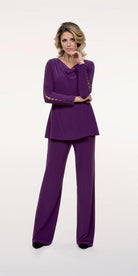 MICHAELA LOUISA JERSEY KNIT EVENING TROUSERS freeshipping - Solitaire Fashions Darwen