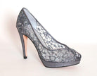 SOLITAIRE PLATINUM LACE COURT SHOE freeshipping - Solitaire Fashions Darwen