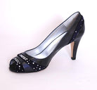 SOLITAIRE PATENT NAVY COURT SHOE freeshipping - Solitaire Fashions Darwen