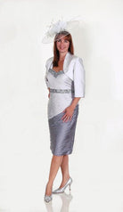 VENI INFANTINO OBLIQUE FOLD PLEATED DRESS & JACKET freeshipping - Solitaire Fashions Darwen