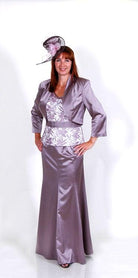 VENI INFANTINO SATEEN 3 PIECE SUIT WITH LONG SKIRT freeshipping - Solitaire Fashions Darwen