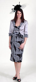 ZEILA CAP SLEEVE DRESS & JACKET freeshipping - Solitaire Fashions Darwen