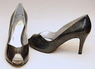 LEATHER LUSTRE FINISH PEEP TOE COURT SHOE freeshipping - Solitaire Fashions Darwen