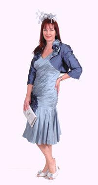 VENI INFANTINO LUXURY SILK DRESS & BOLERO JACKET freeshipping - Solitaire Fashions Darwen