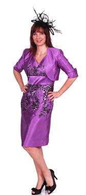 ZIELA DRESS & BOLERO JACKET WEDDING SUIT freeshipping - Solitaire Fashions Darwen