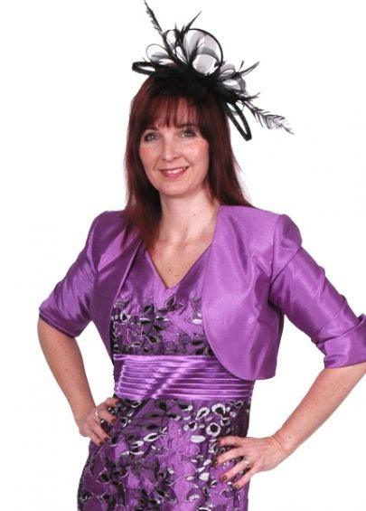 ZIELA DRESS & BOLERO JACKET WEDDING SUIT freeshipping - Solitaire Fashions Darwen